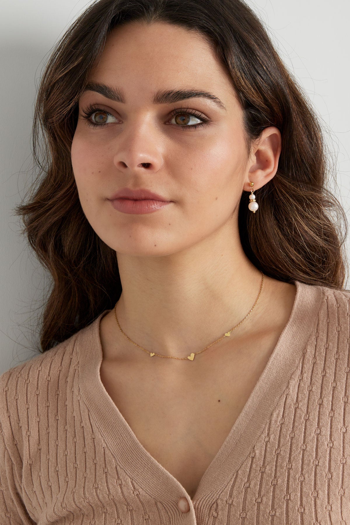 klasssieke ketting met hartjes