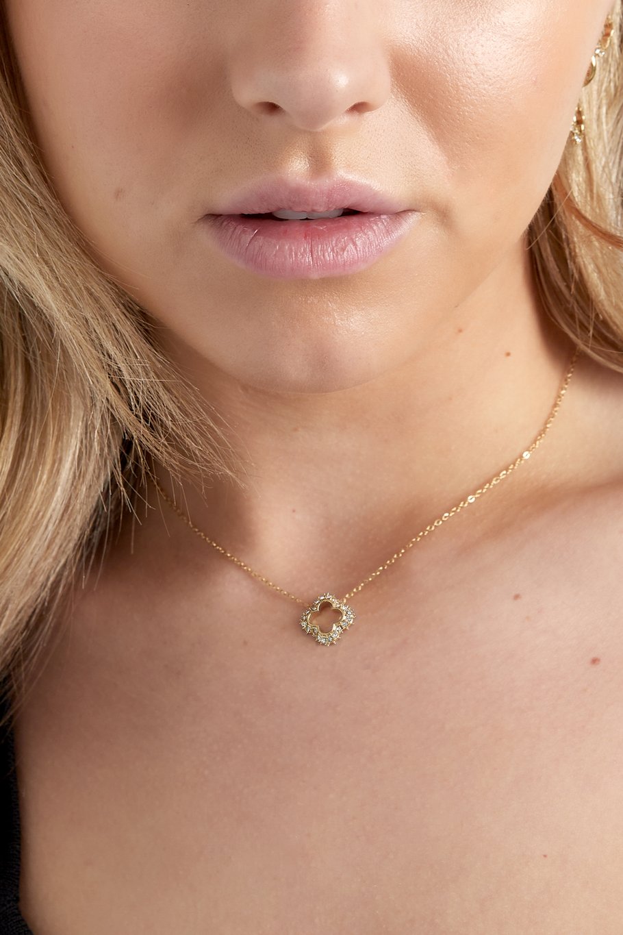 Klaver diamant ketting