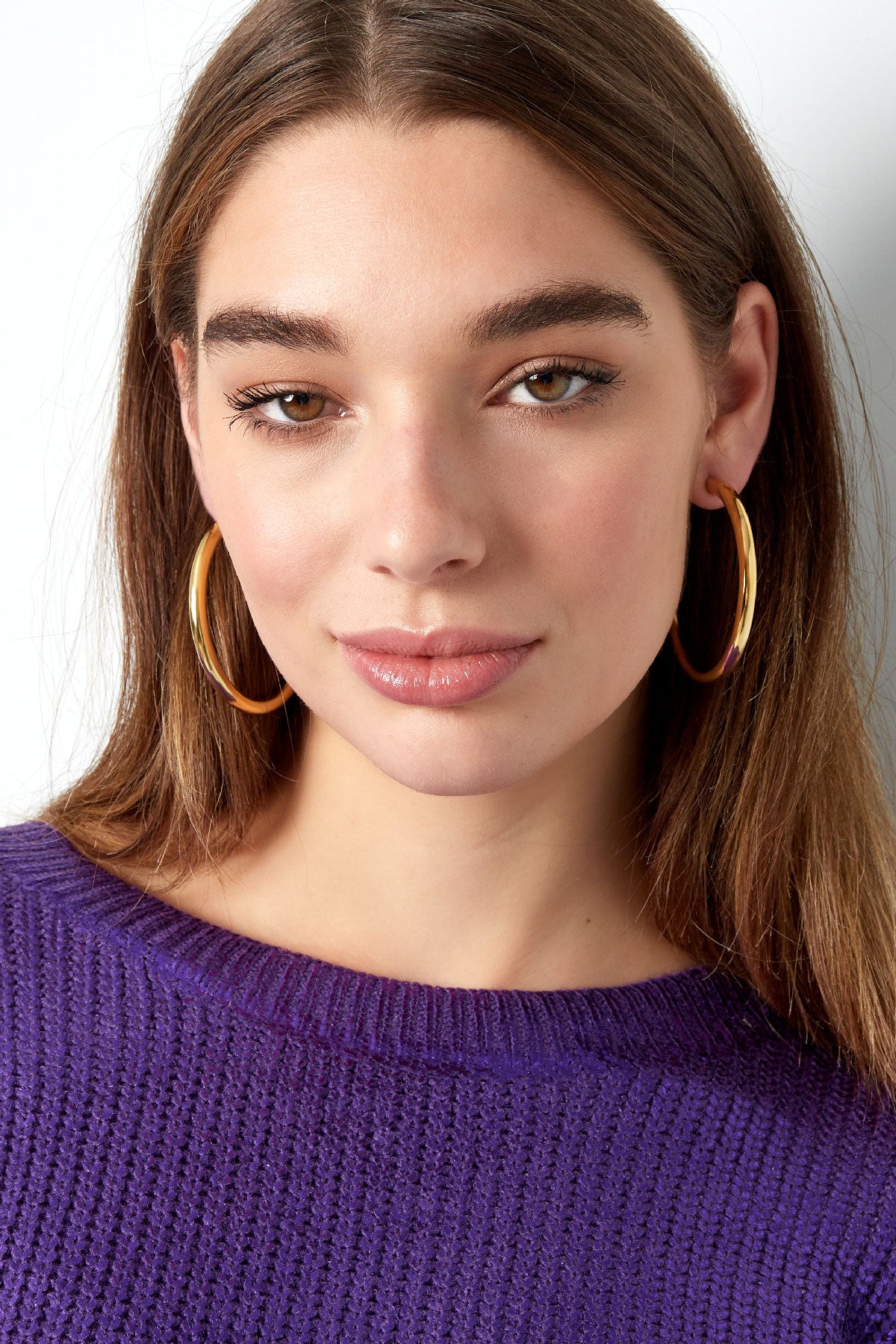 Oorbellen basic rond medium