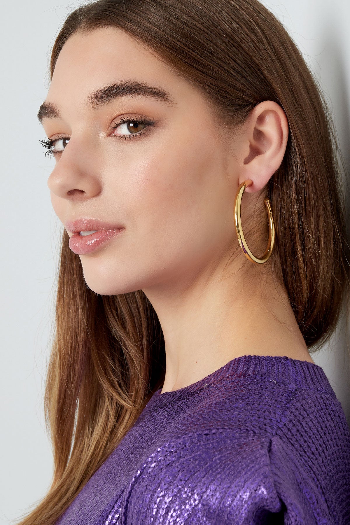 Oorbellen basic rond medium