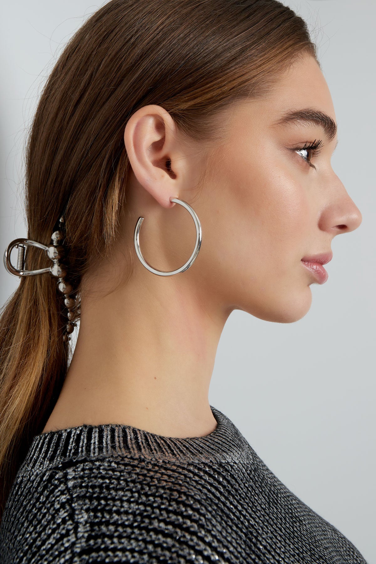Oorbellen basic rond medium