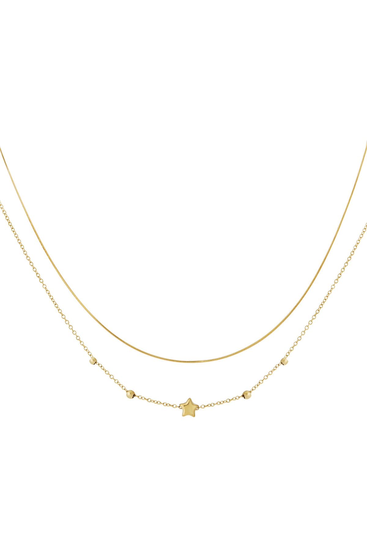 Sterren ketting dubbel laags
