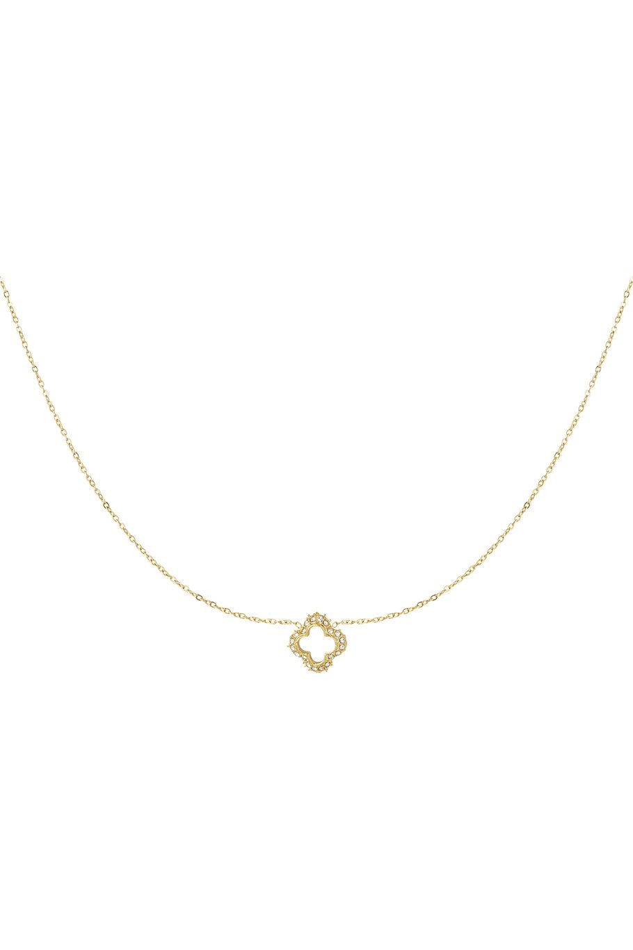 Klaver diamant ketting
