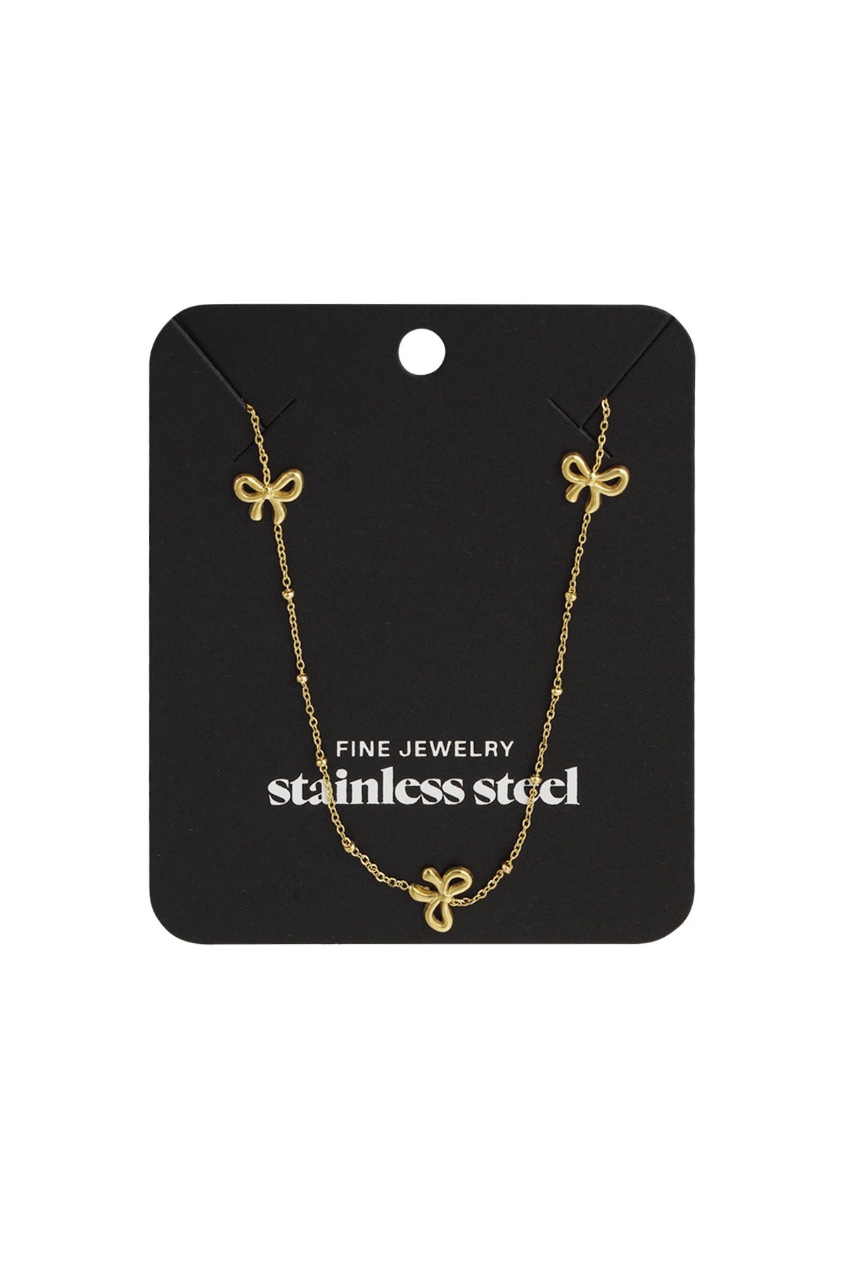 Lange ketting met strikjes