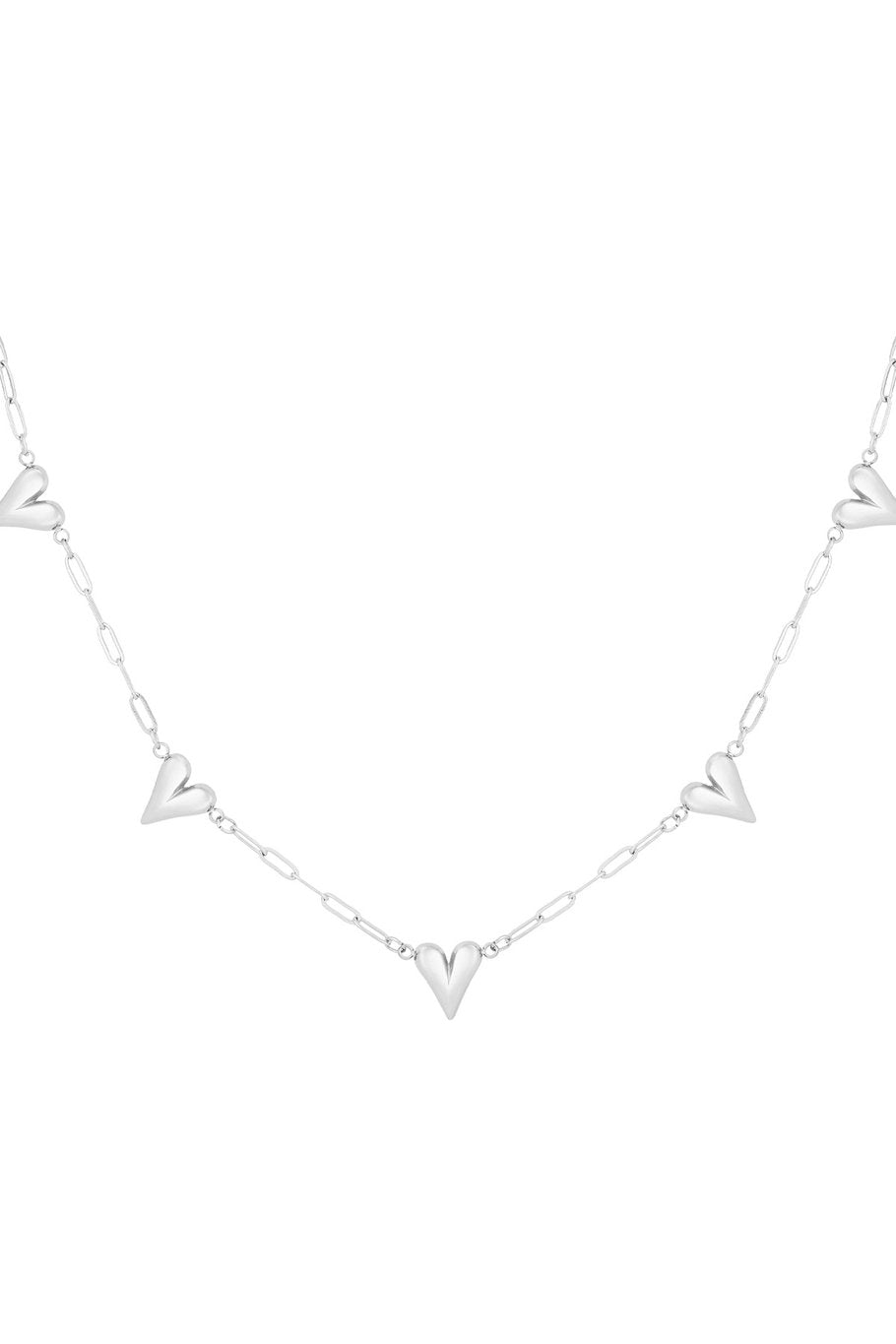 Unfolded hearts ketting