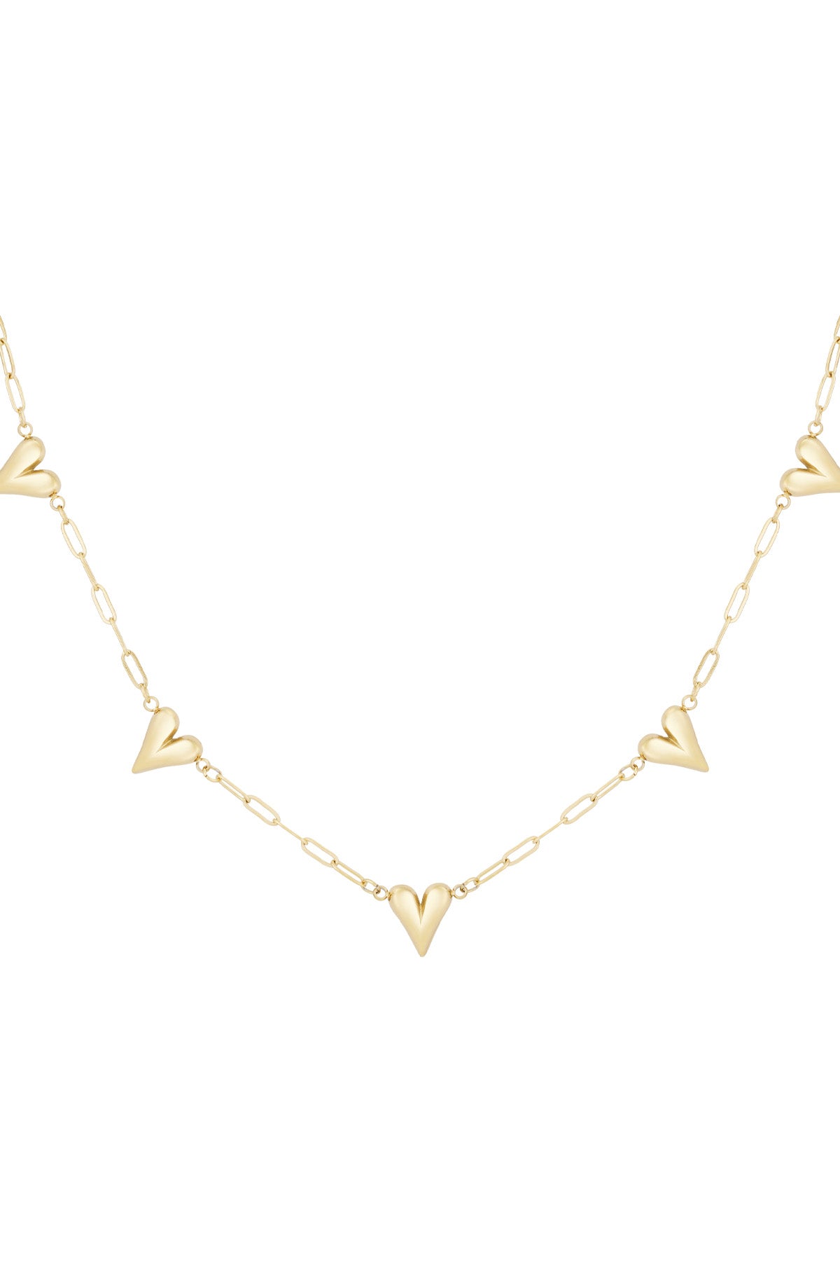 Unfolded hearts ketting