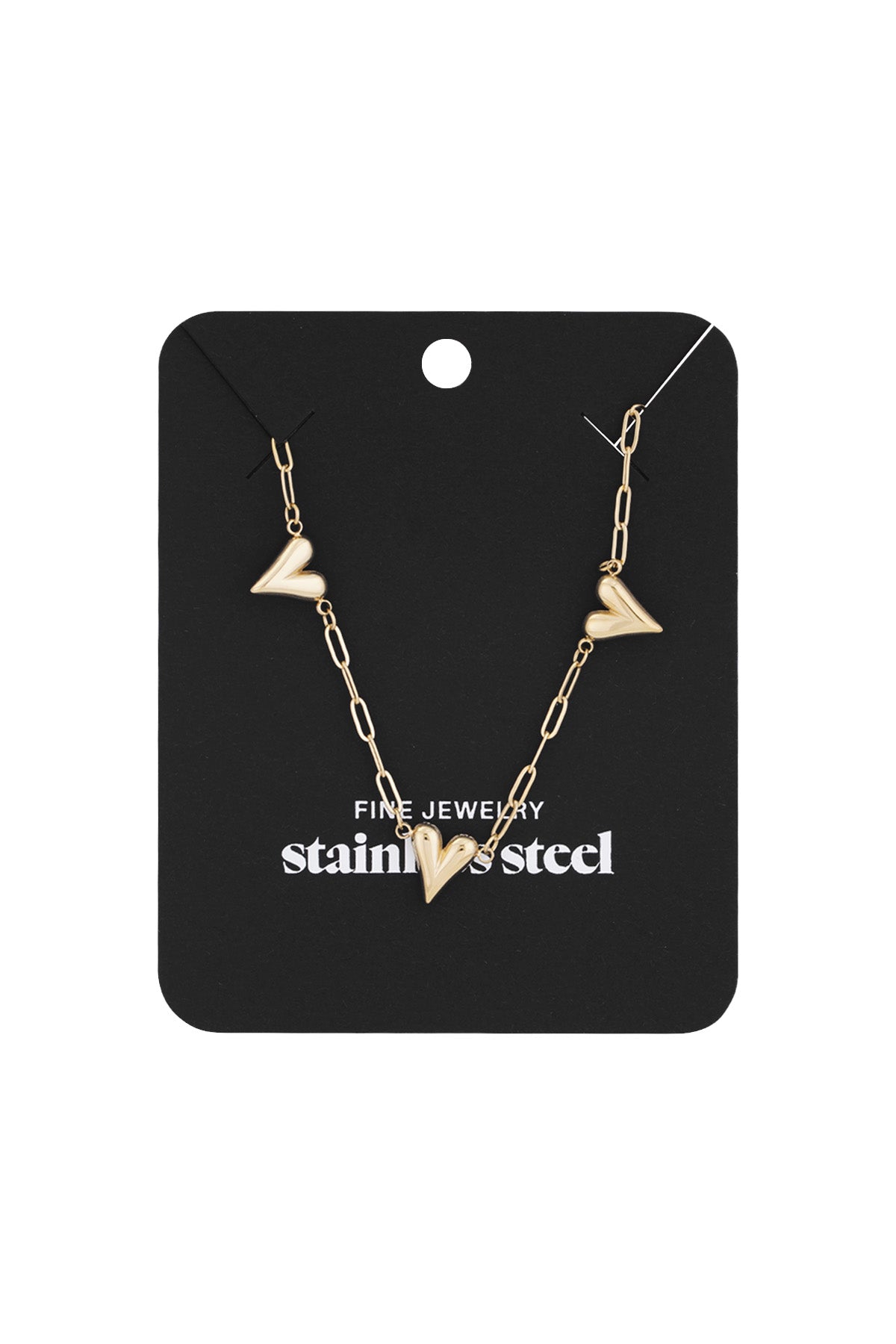 Unfolded hearts ketting