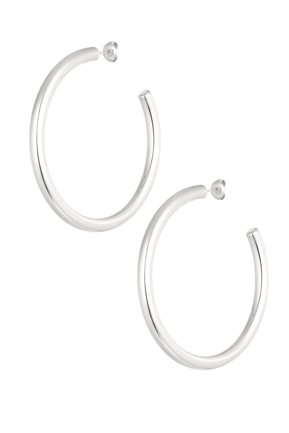 Oorbellen basic rond medium