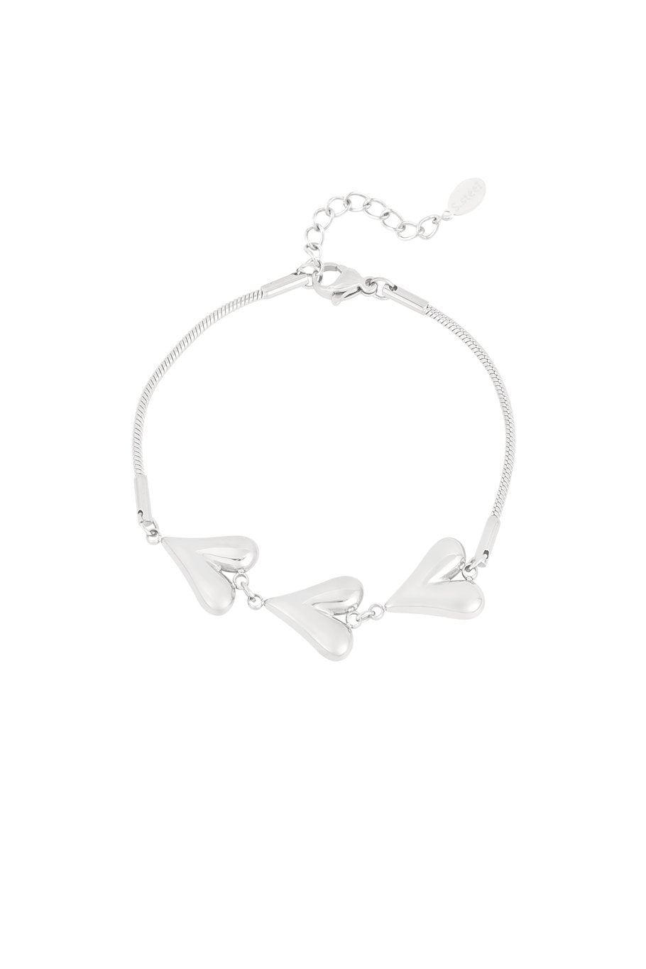Unfolded hearts armbandje