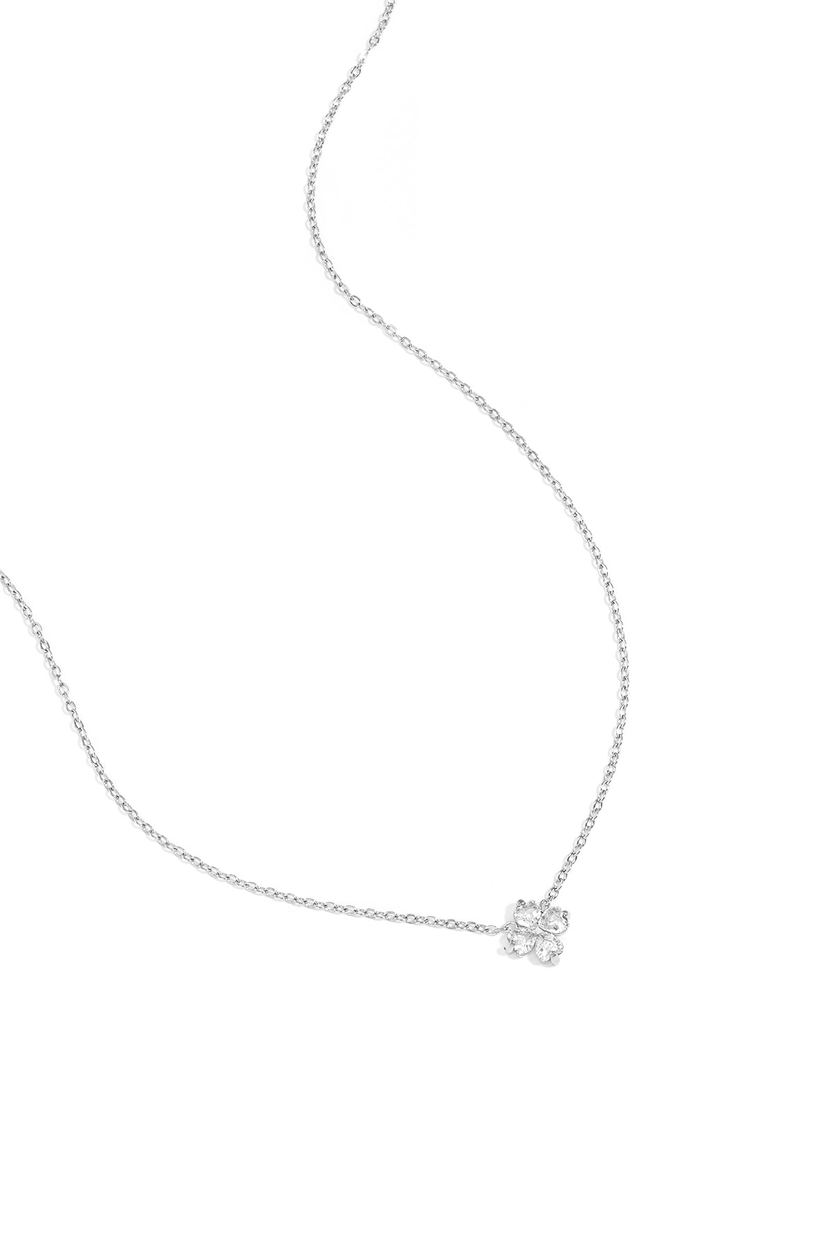 Ketting met kristal klaver