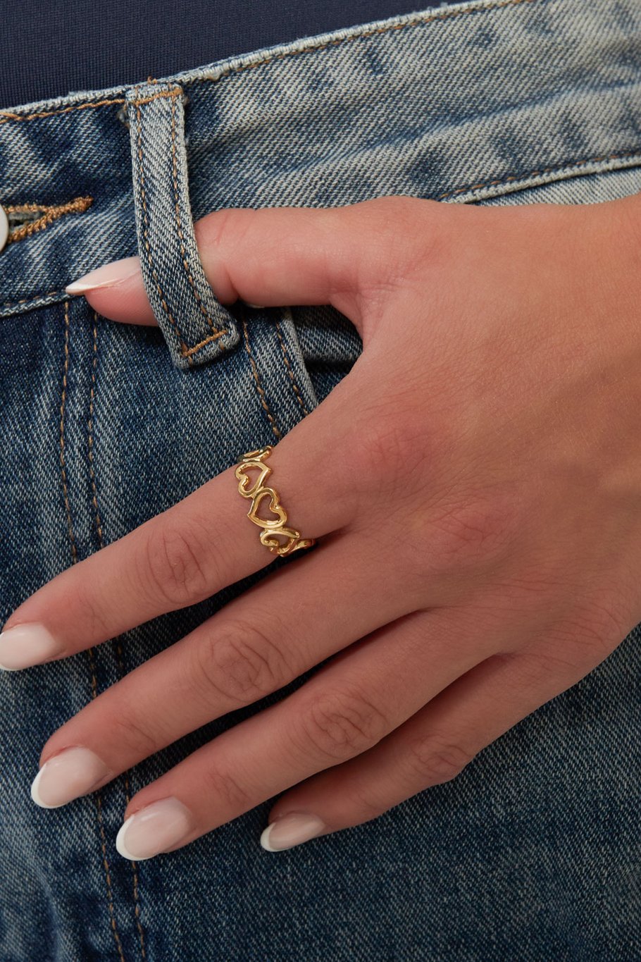 Mini hartjes ring