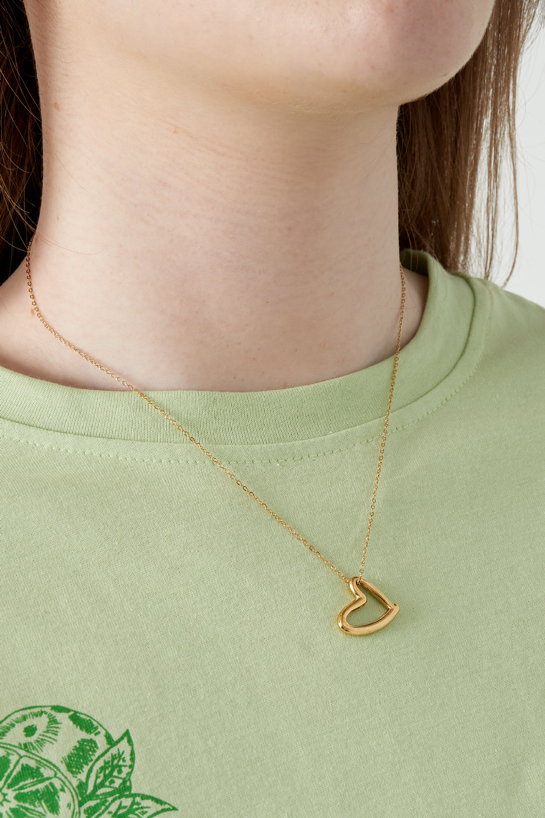 Soft heart ketting