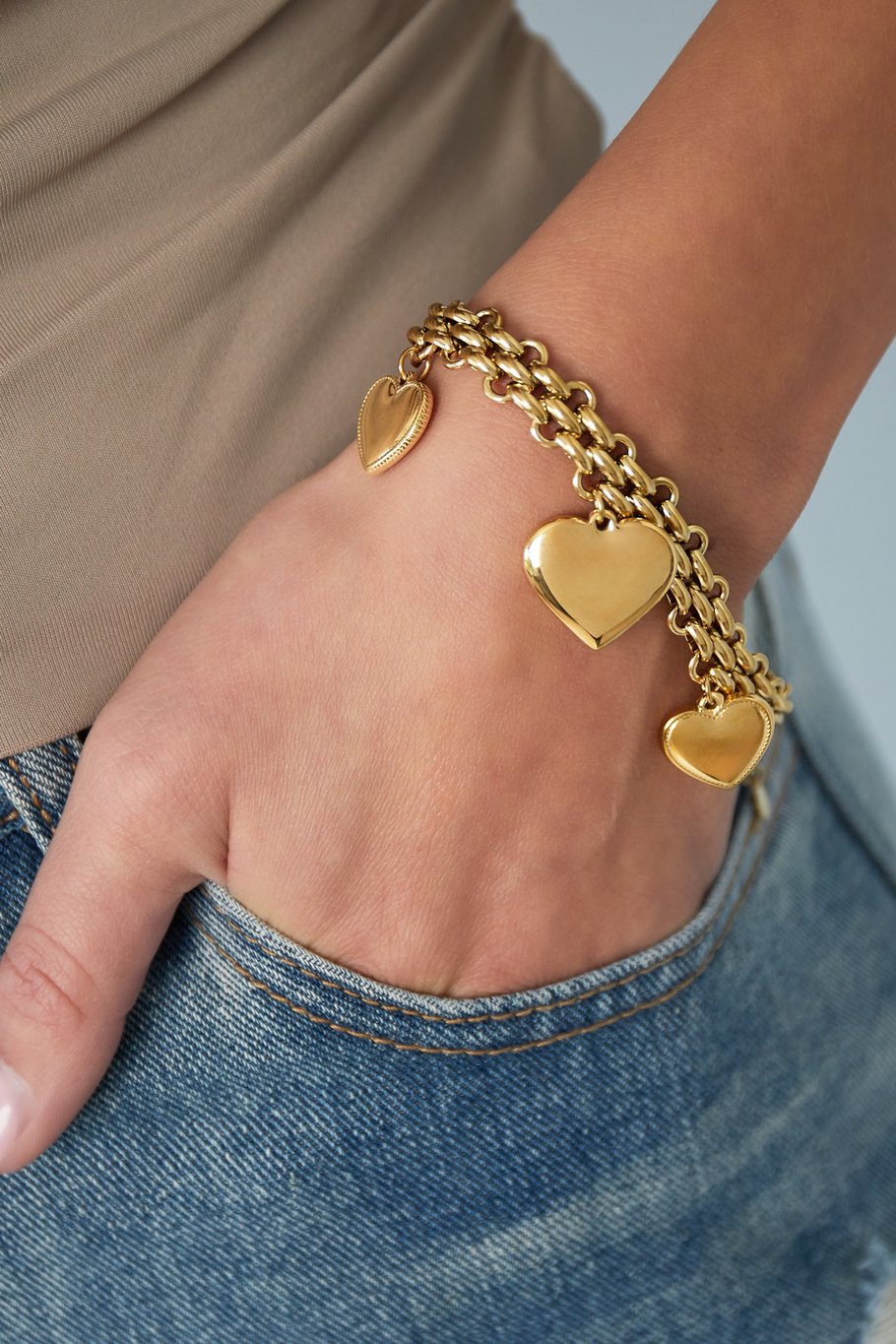 Trio hart armbandje