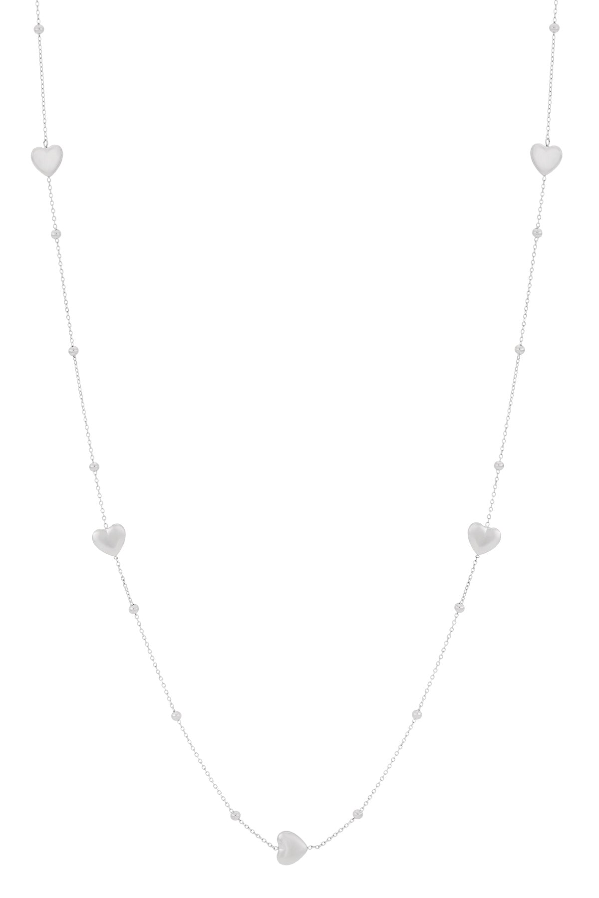 Lange ketting met hartjes