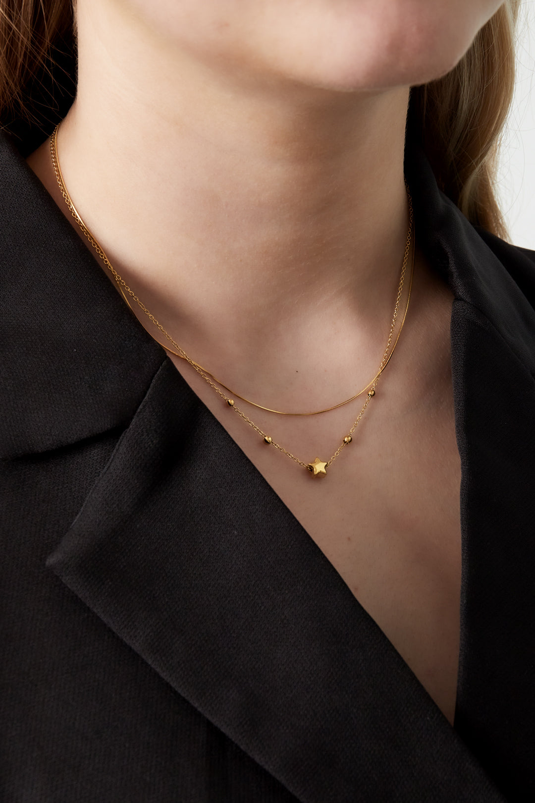 Sterren ketting dubbel laags