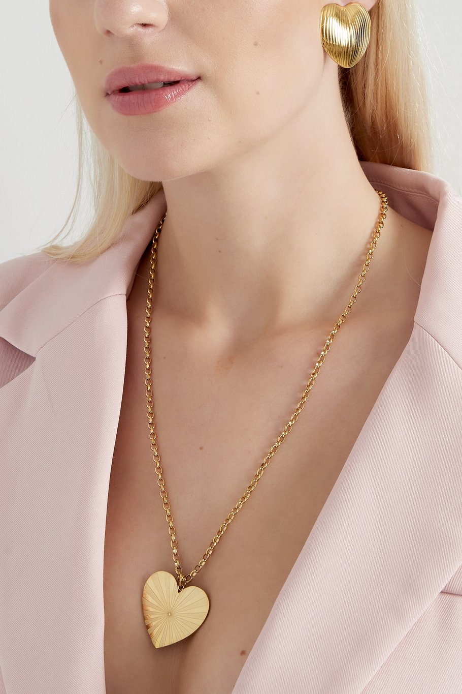 Lange ketting met groot hart