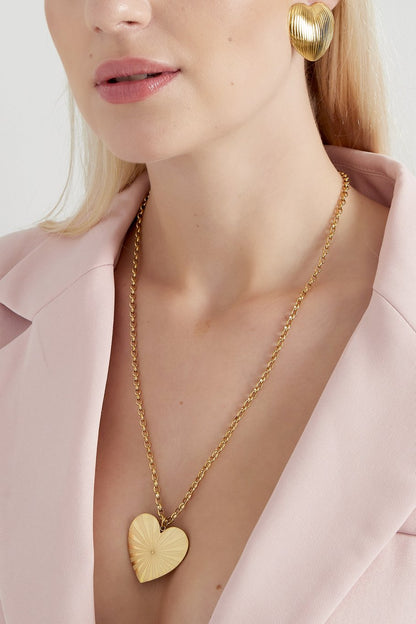 Lange ketting met groot hart