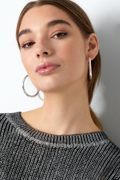 Oorbellen basic rond medium