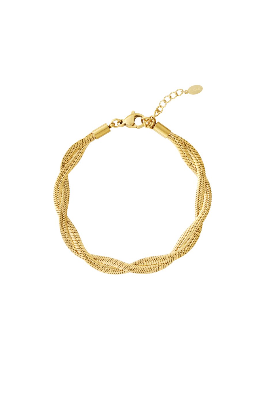 Gouden vlecht armbandje