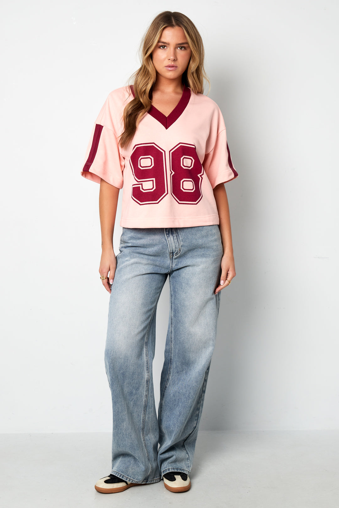 98 shirt v hals oversized