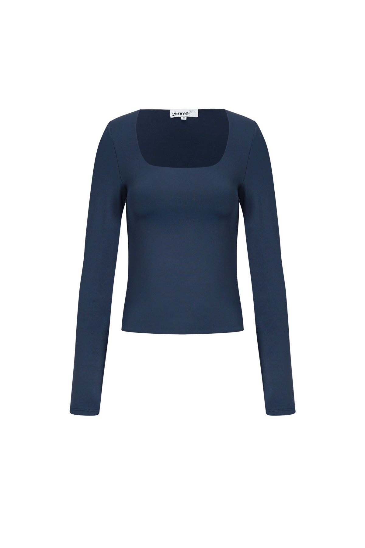 Basic long sleeve low neck