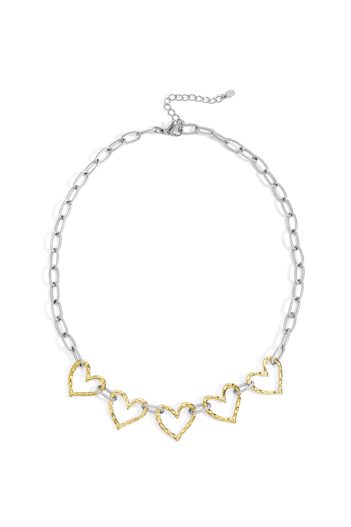 Gouden hartjes schakelketting