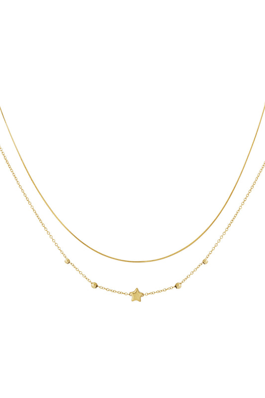 Sterren ketting dubbel laags