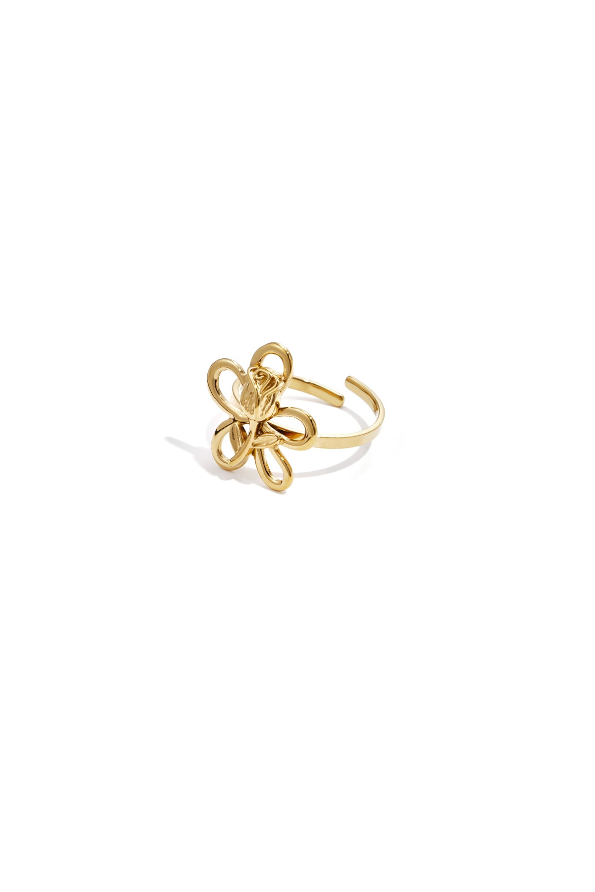 Ring met bloem