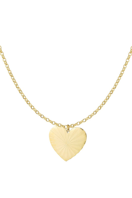 Lange ketting met groot hart