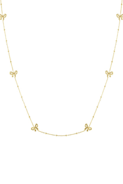 Lange ketting met strikjes