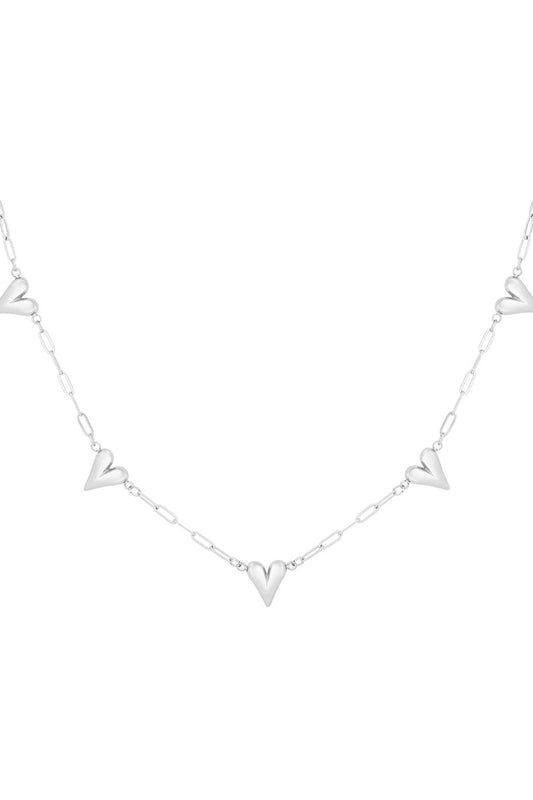 Unfolded hearts ketting