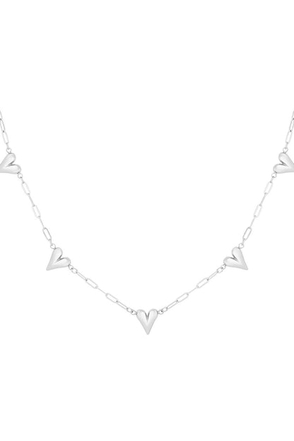 Unfolded hearts ketting