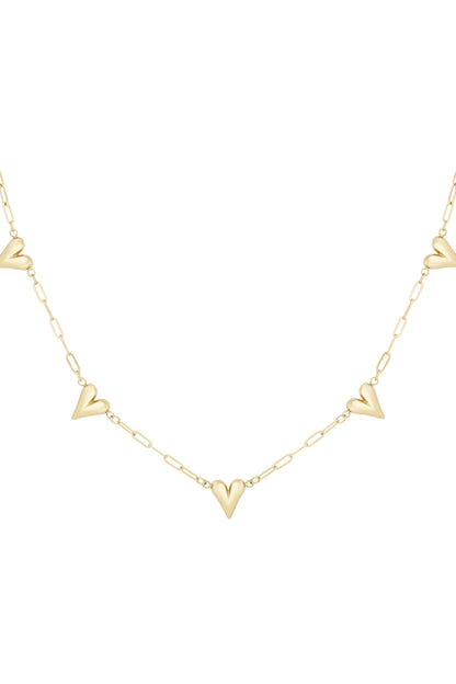 Unfolded hearts ketting
