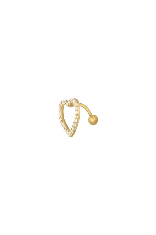 Navelpiercing diamant hart