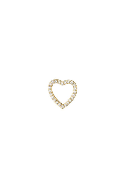 Navelpiercing diamant hart