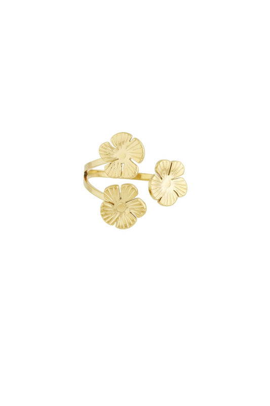Triple flower ring