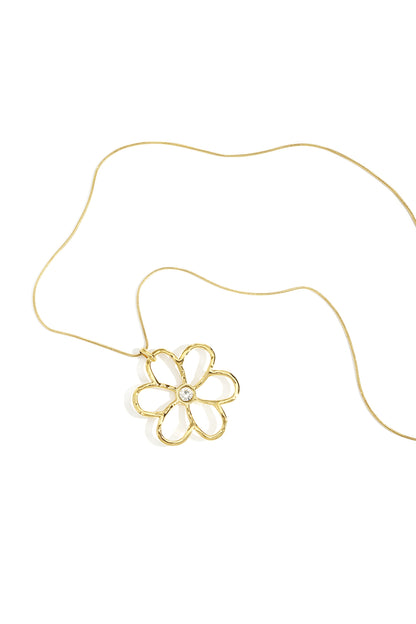 lange ketting met bloem