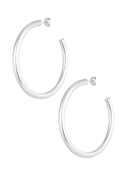 Oorbellen basic rond medium