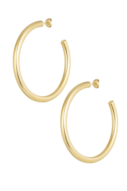 Oorbellen basic rond medium