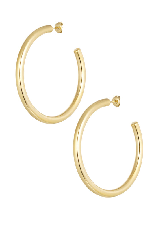 Oorbellen basic rond medium