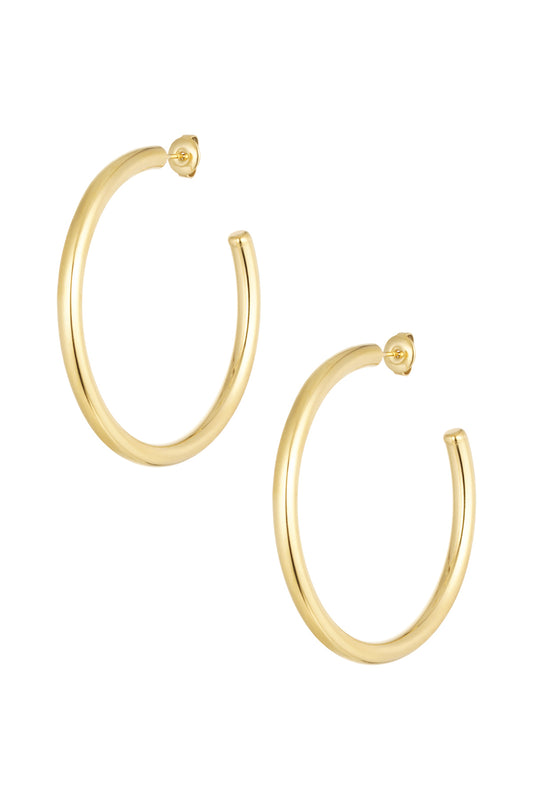 Oorbellen basic rond groot