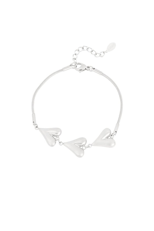 Unfolded hearts armbandje