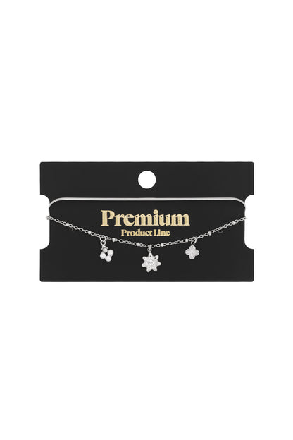 Bloemenarmband - Zilverkleur