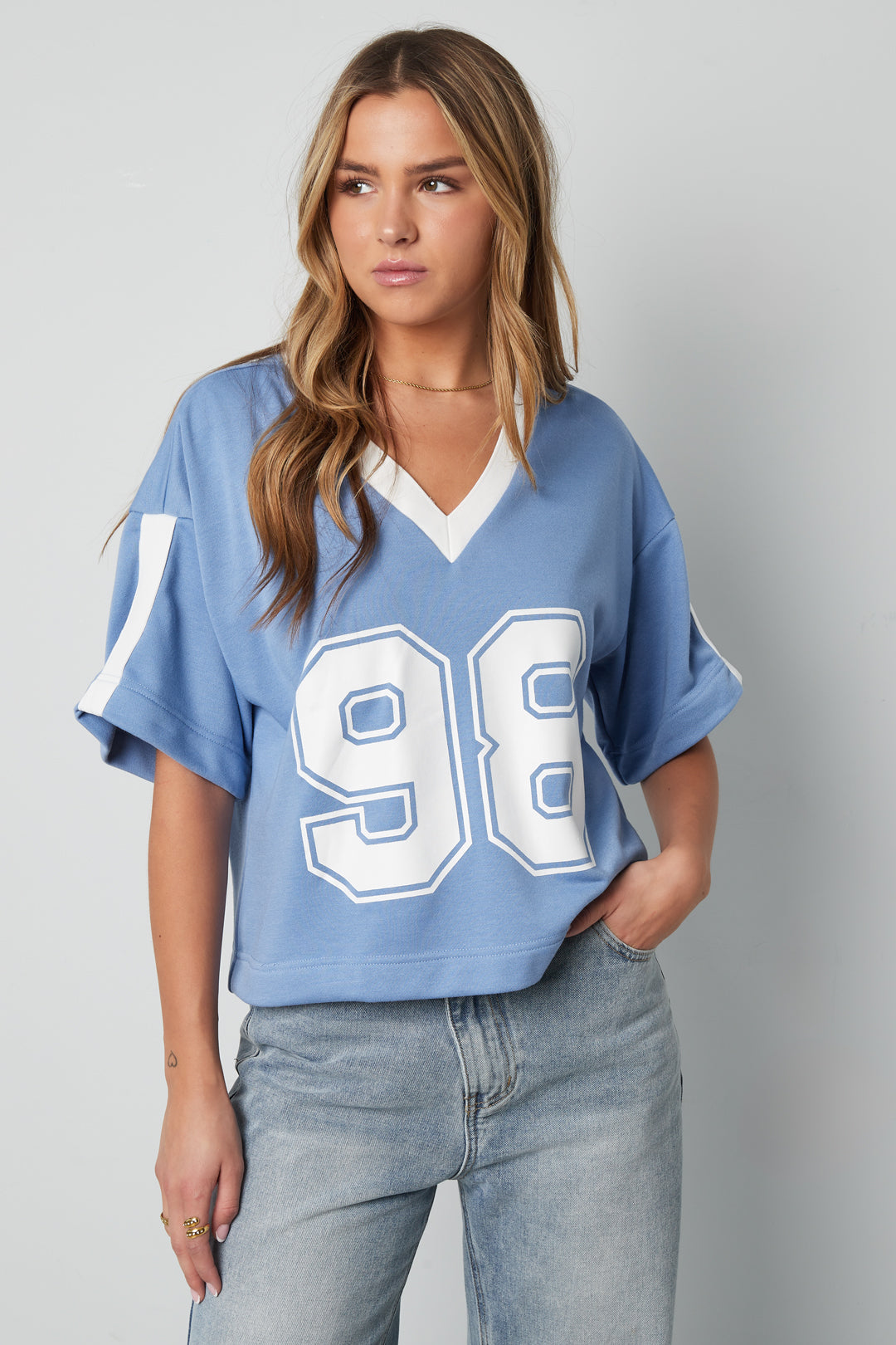 98 shirt v hals oversized