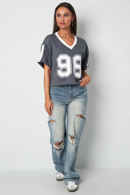 98 shirt v hals oversized