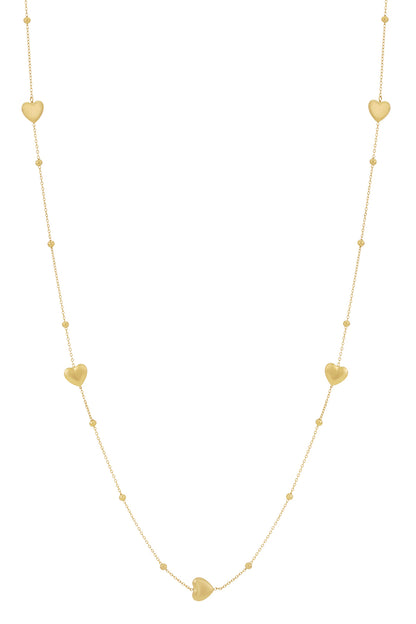 Lange ketting met hartjes