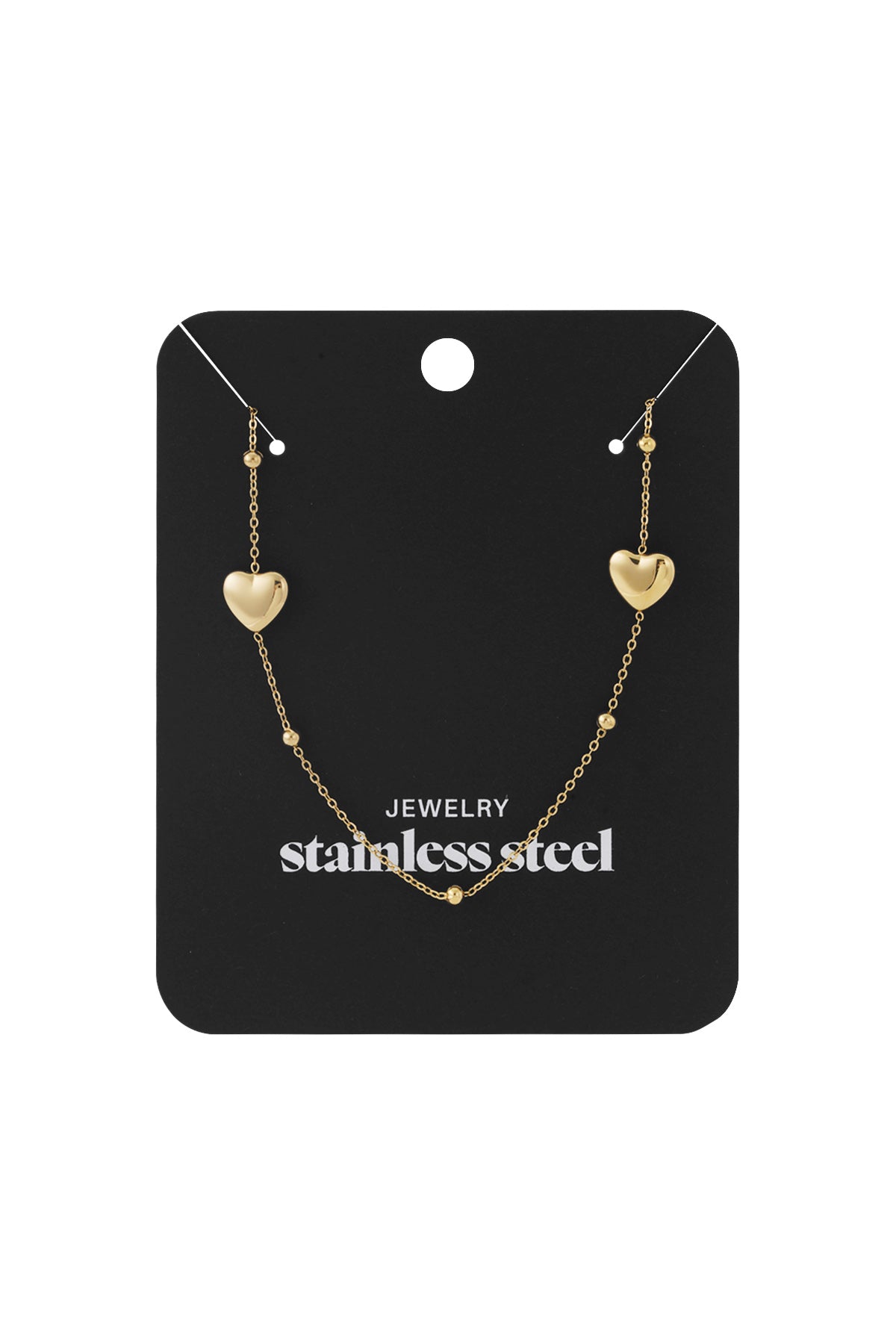 Lange ketting met hartjes