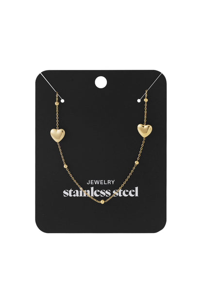 Lange ketting met hartjes