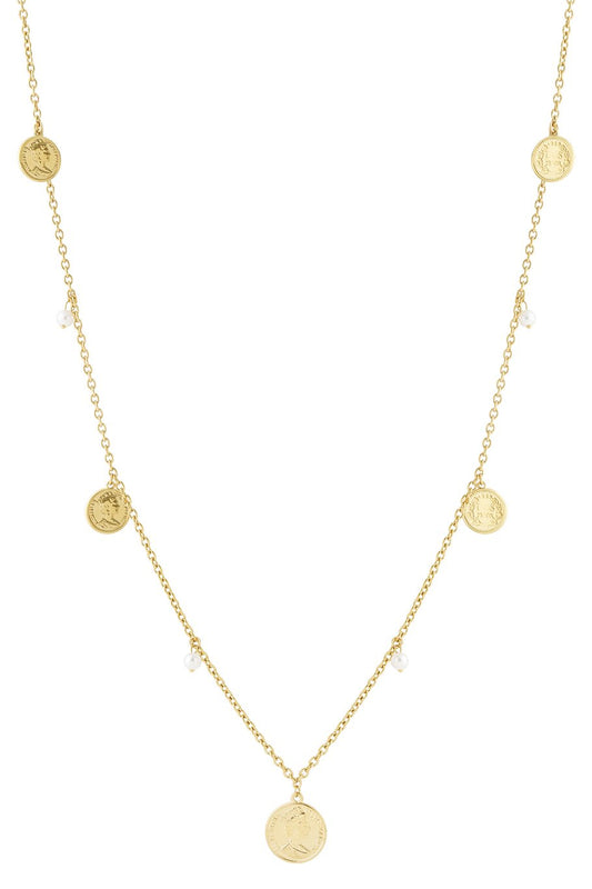 Munt en parel ketting lang