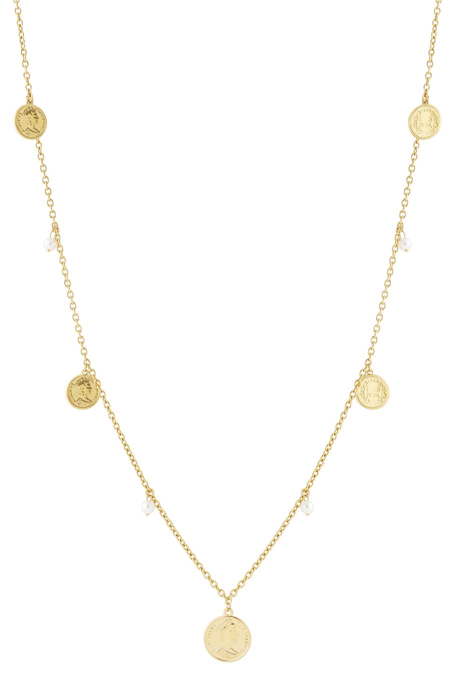 Munt en parel ketting lang